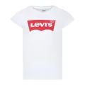 Levi's, Kids, unisex, White, 4 Y, Short Sleeve White Cotton T-Shirt