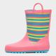 Peter Storm Kids' Stripe Wellies, Pink