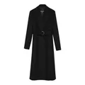 Patrizia Pepe, Coats, female, Black, M, Coat Essential coat with belt