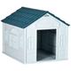 PawHut Weather-Resistant Dog House for Large Dogs - Blue
