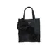 Prada, Bags, female, Black, ONE Size, Antique Black Floral Tote Bag with Silver Hardware