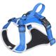 Reflective anti choking pet oxford vest with easy to control handle, suitable for walking training Blue xl