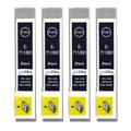 4 Black Ink Cartridges to replace Epson T0711 Compatible/non-OEM from Go Inks