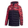 adidas Mufc Manchester United Camouflage Colorblock Sports hooded down Jacket Black Red