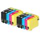 2 Set of 4 + extra Black Ink Cartridges to replace Epson T1285+1281 Compatible/non-OEM from Go Inks (10 Inks) Black/Cyan/Magenta