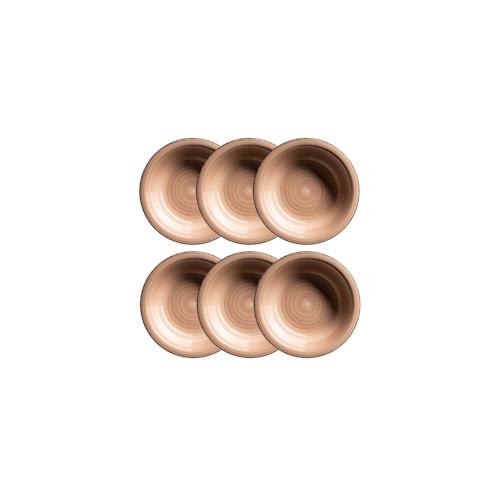 MÄSER Suppenteller 21,6 cm, 6-er Set, Lumaca, BEIGE