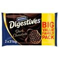 McVitie's Dark Chocolate Digestives Biscuits Twin Pack, 2 x 316g