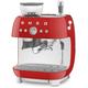 Smeg EGF03RDUK Espresso Coffee Machine with Grinder & 20 Bar Pump