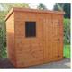 A1 Malton Pent Single Door Shed - 4ft x 6ft - Loglap, Felt