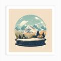 Snowdonia National Park United Kingdom 2 Snowglobe Art Print by Bon Hiver Prints