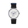 Ted Baker Phylipa Gents Stainless Steel Case White Dial Black Leather Strap
