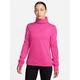 Nike Womens Running Swift Element Turtleneck Top - Pink, Pink, Size S, Women