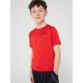 UNDER ARMOUR Junior Boys Tech 2.0 T-Shirt - Red/Black, Red, Size L