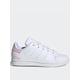 adidas Originals Kids Girls Stan Smith Trainers - White/Pink, White/Pink, Size 10 Younger