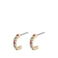 Pilgrim Brigitte Multicolored Crystal Half Hoops Gold-Plated