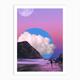 Pink And Blue Skies Art Print by Aaron The Humble