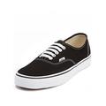 Vans Unisex Authentic Trainers - Black/White, Black/White, Size 8, Men