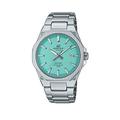 Casio Edifice EFR-S108D-2BVUEF Stainless Steel Teal Dial Watch, Silver, Men