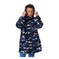 Boys, Regatta Kids Cosy Poncho - Blue Camo, Blue Print, Size 9-13 Years