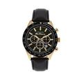 Ben Sherman Black Pu Strap Watch with Green Dial, Black, Men