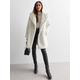 New Look Cream Faux Fur Coat