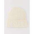 Boss Laura Wool Beanie Hat - White