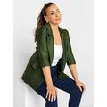 M&Co Edge To Edge Blazer Jacket - Green, Green, Size 12, Women