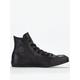 Converse Unisex Leather Hi Top Trainers - Black, Black/Black, Size 11, Women