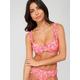 V by Very Underwired Ruffle Bikini Top - Pink, Pink, Size 34E, Women