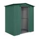 Globel 8x8ft Apex Metal Garden Shed - Grey with Timber Floor Kit for 8x8 Apex shed