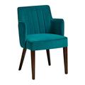 Logan Upholstered Indoor Hospitality Armchair with Wooden Frame - Nordic Teal