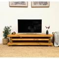 Solid Wood Rustic Handmade Pine Tv Unit, Custom Furniture, Finished in Chunky Country Oak