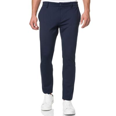 Anzughose INDICODE "Roedekro", Herren, Gr. 33, Länge 32, blau (navy), Web, Obermaterial: 65% Viskose, 30% Polyamid, 5% Elasthan, unifarben, modisch, slim fit knöchellang, Hosen, gepflegter Look mit gerade geschnittener Beinform Image