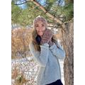 Matching Set Twisted Ear Warmer & Velvety Soft Mittens - Crocheted Gift Idea For Her -Twisted Winter Headband