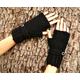 Fingerless Gloves, Mitts, Mittens, Crochet Handwarmers, Hand Warmers, Winter Texting Black