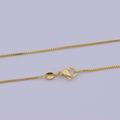 1Pc 23.5'' Ready To Wear Gold Square Box Chain Necklace, Layering Dainty For Jewelry Making With Pendant Charm , Wa - 470