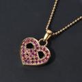 Peace & Love Pendant, Genuine African Ruby, 925 Sterling Silver, Yellow Gold, Meaningful Jewellery , in Heart Necklace