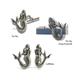 Antique Silver Mermaid Cufflinks With Tie Clip & Pin Set Options Available Nautical Fantasy Style Assorted Enamel Color Choices
