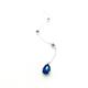Sapphire Bridal Jewelry | Something Blue Backdrop Necklace Attachment Pear Shaped Crystal Back Celina
