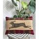 Tartan Hare Bolster Cushion Cover, Rustic Burlap & Plaid Pillow Scottsh Theme Home, Arts Crafts Hare Check Wool Cushion