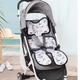 Dinosaur Reversible Stroller Pad Liner, Baby Seat Liner With Breathable 3D Mesh, Pram Accessories, White Grey Carseat Cushion