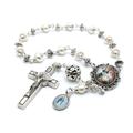 Saint Joseph Pearl Single Decade Rosary, 1st Holy Communion Rosary Beads, Tenner Beads, Rosary Beads