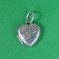 Vintage Small Sterling Silver Heart Shaped Locket/Pendant