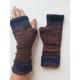 Women Thick Fingerless Gloves Mittens Long Arm Warmers Fingerless Wrist Multicolored Knitted Vegan Ready To Ship