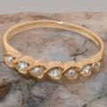 Rose Gold Natural Diamond & Pearl Eternity Ring - Customizable 9K, 10K, 14K, 18K Yellow, Or White Platinum