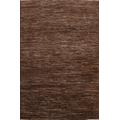 Dark Brown Abstract Gabbeh Rug 4x6, Modern Handmade Wool Carpet