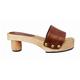 Beri Low Clog Mule Sculpted Retro Vintage Style/Round Wooden Block Heel Modern Japanese Sandals Shoes Mules