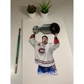 Patrick Roy By Mikenguyenart.com Montreal Canadiens // Hockey Goalie Nhl Watercolour Painting