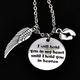 Child Loss Memorial, I Will Hold You in My Heart Until I Heaven Necklace, - Miscarriage Memorial For Men -Angel Wing Necklace