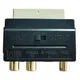 ProSignal Pro Signal - Scart Adaptor, 1X Scart, 3X Phono & Mini-Din